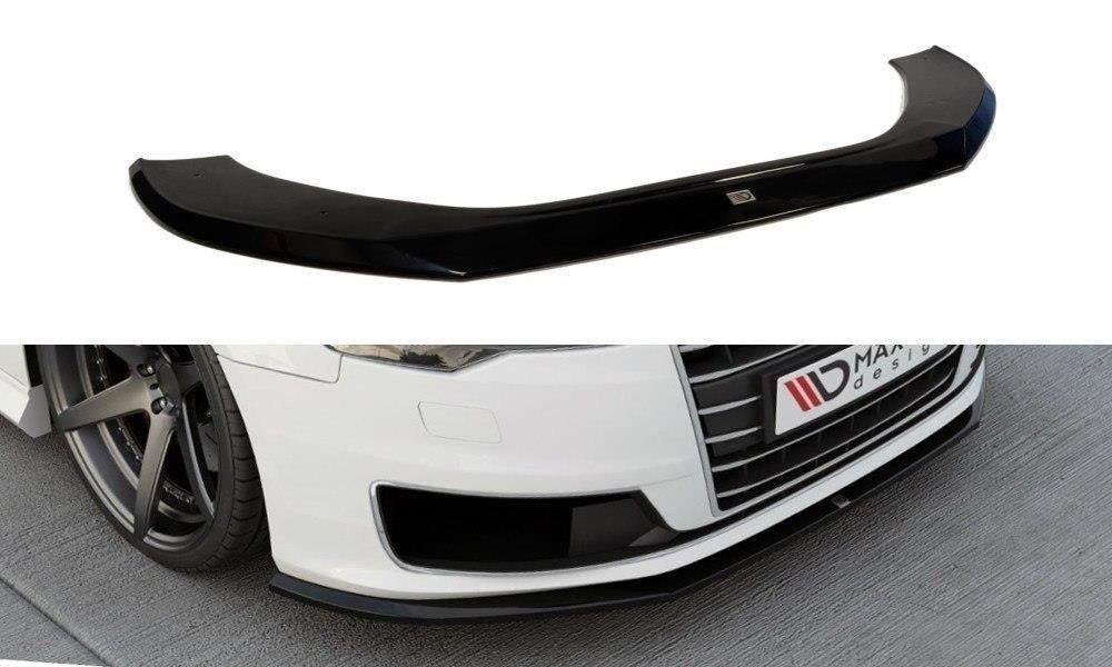 Maxton Design Street+ Spoilerlippe Front Ansatz passend für Audi A6 Ultra C7 FL schwarz Hochglanz