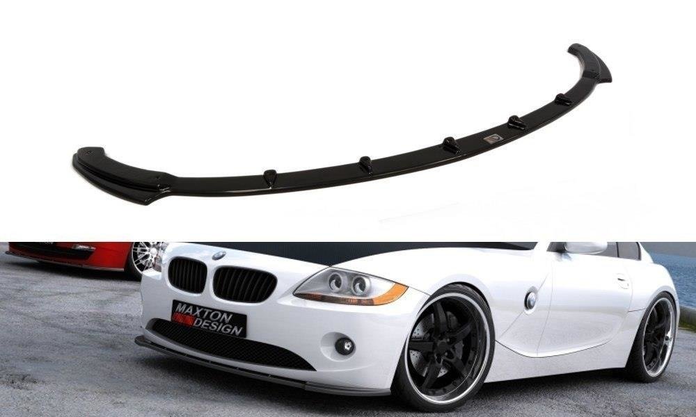 Maxton Design Street+ Spoilerlippe Front Ansatz passend für v.1 BMW Z4 E85 / E86 vor Facelift schwarz Hochglanz