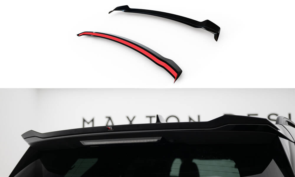Maxton Design Spoiler CAP passend für Ford Explorer XLT Mk6 schwarz Hochglanz