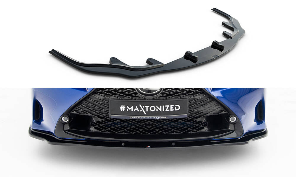Maxton Design Street+ Spoilerlippe Front Ansatz V.2 passend für Lexus RC Mk1 schwarz Hochglanz