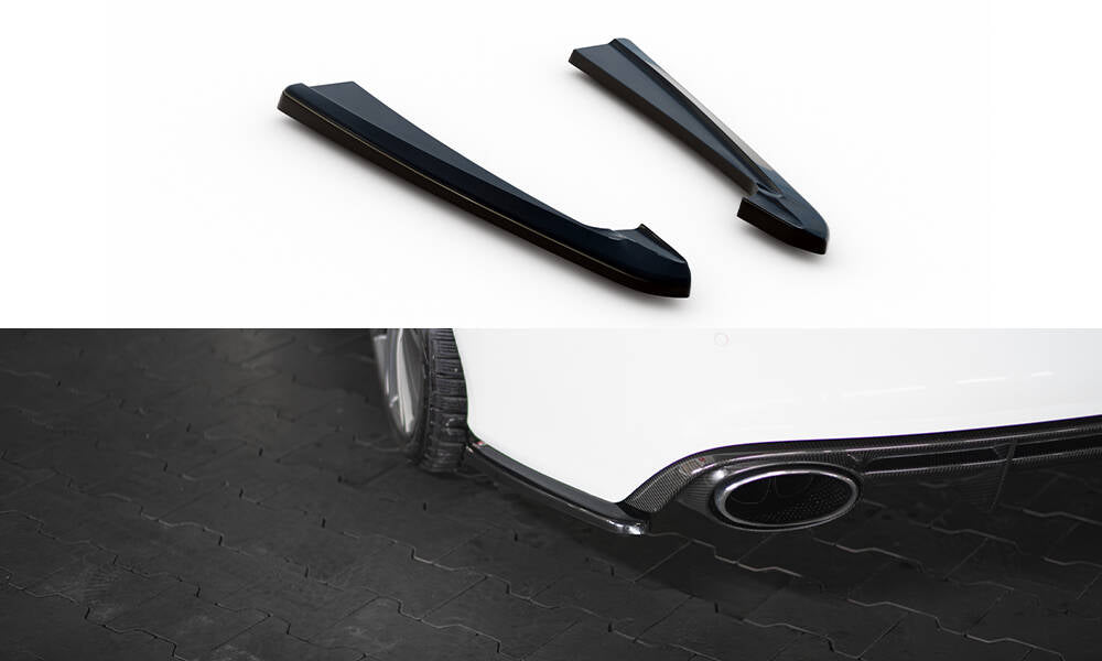 Maxton Design Heck Ansatz Flaps Diffusor V.2 passend für Audi RS7 C7 schwarz Hochglanz