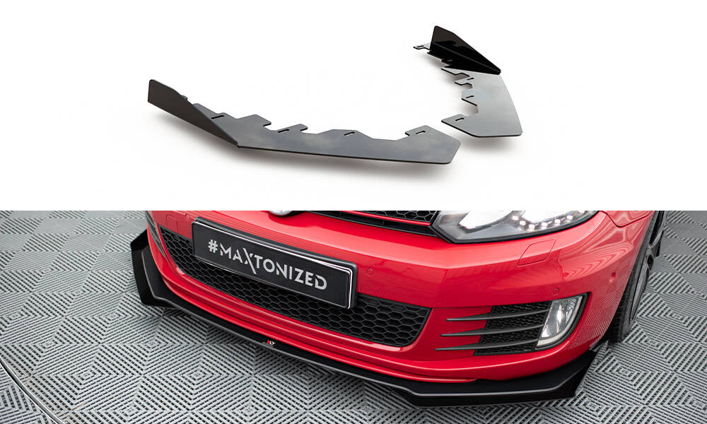 Maxton Design Flaps VW Golf GTI Mk6 schwarz Hochglanz für Volkswagen Golf Mk6