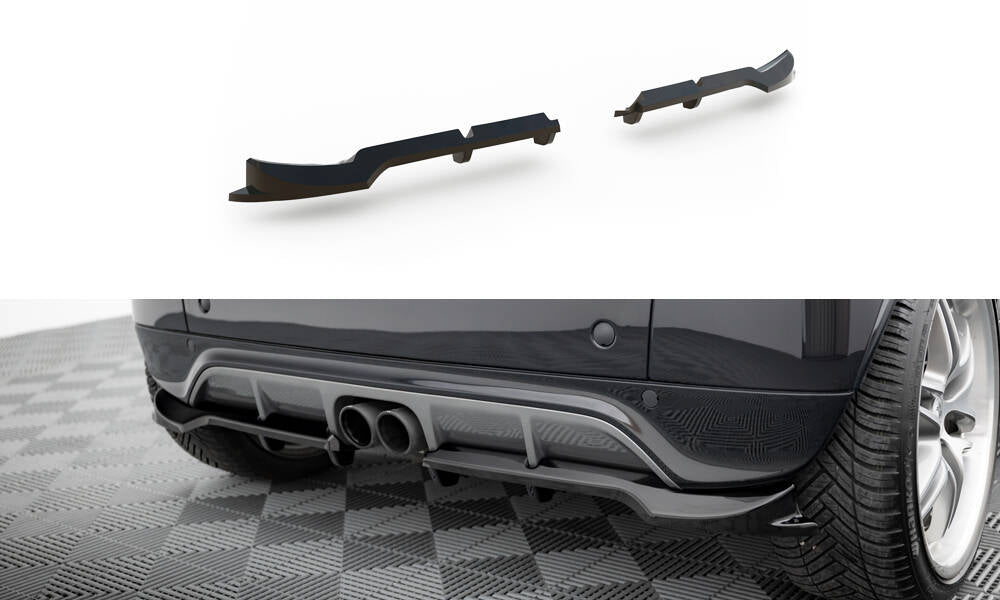 Maxton Design Street+ Mittlerer Diffusor RACE passend für Brabus Smart Fortwo C451 Facelift schwarz Hochglanz