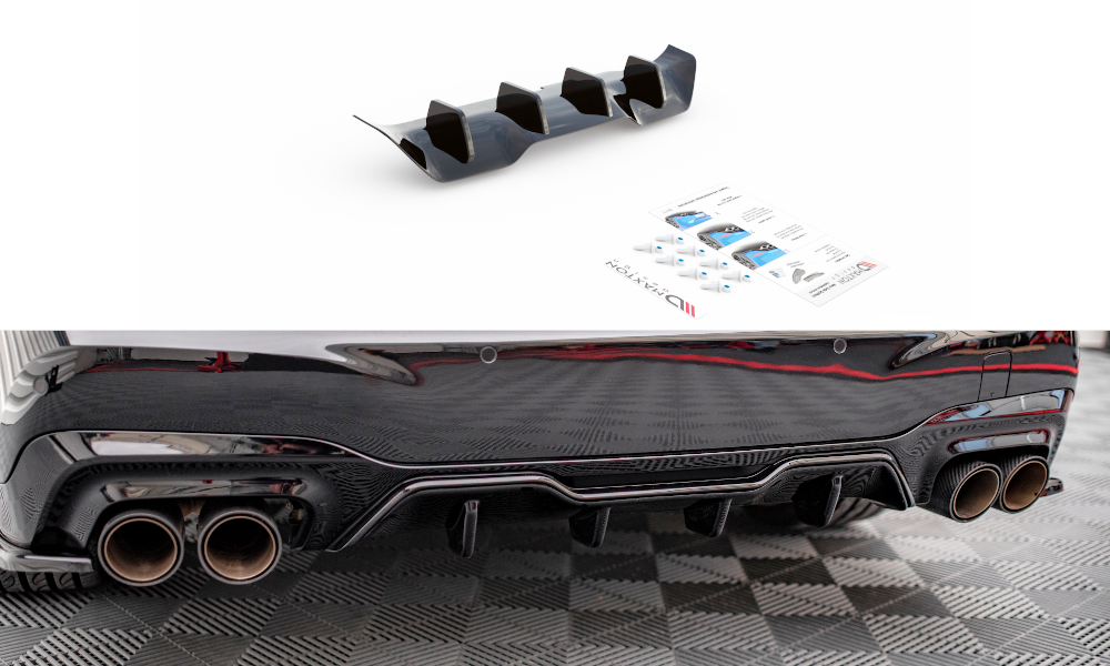 Maxton Design Diffusor Heck Ansatz passend für BMW M235i Gran Coupe F44 schwarz Hochglanz