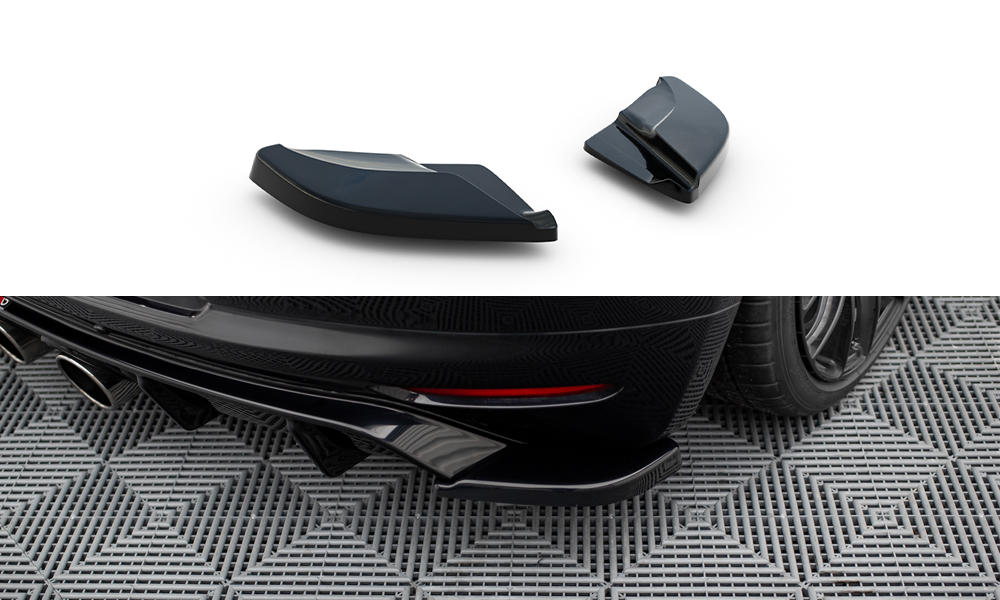 Maxton Design Heck Ansatz Flaps Diffusor V.2 passend für VW Scirocco Mk3 schwarz Hochglanz