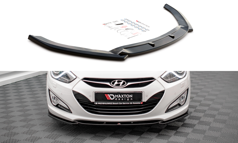 Maxton Design Street+ Spoilerlippe Front Ansatz passend für Hyundai I40 Mk1 schwarz Hochglanz