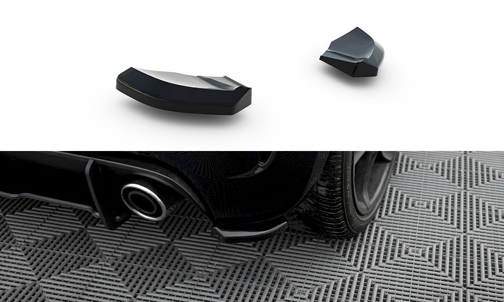 Maxton Design Heck Ansatz Flaps Diffusor V.2 passend für Abarth 500 Mk1 schwarz Hochglanz