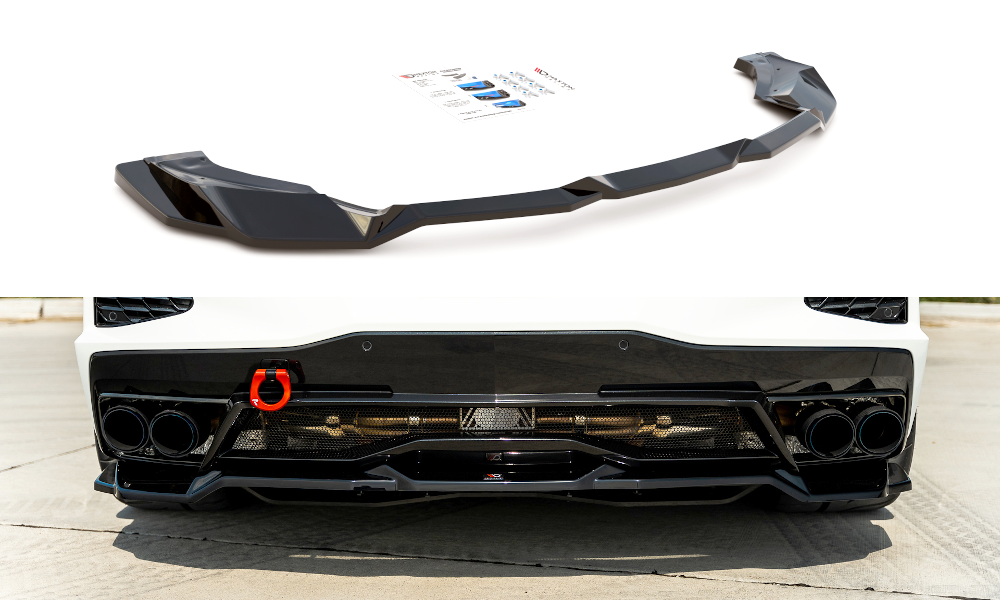 Maxton Design Heckansatz Chevrolet Corvette C8 schwarz Hochglanz für Chevrolet Corvette C8