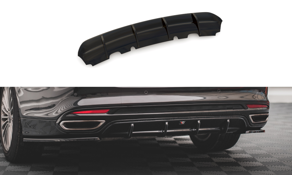 Maxton Design Diffusor Heck Ansatz passend für Ford Mondeo Mk5 schwarz Hochglanz