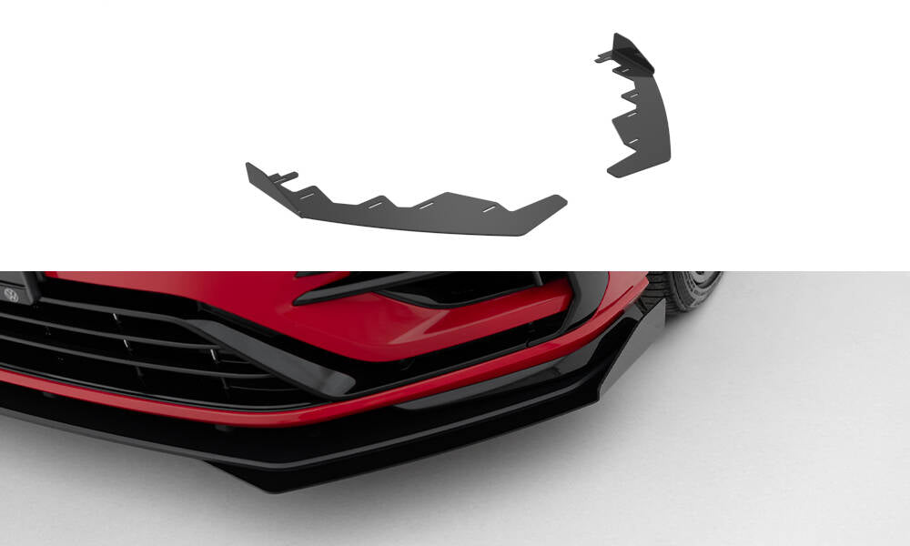 Maxton Design Flaps VW Golf R / R-Line Mk7 Facelift schwarz Hochglanz für Volkswagen Golf Mk7 Facelift