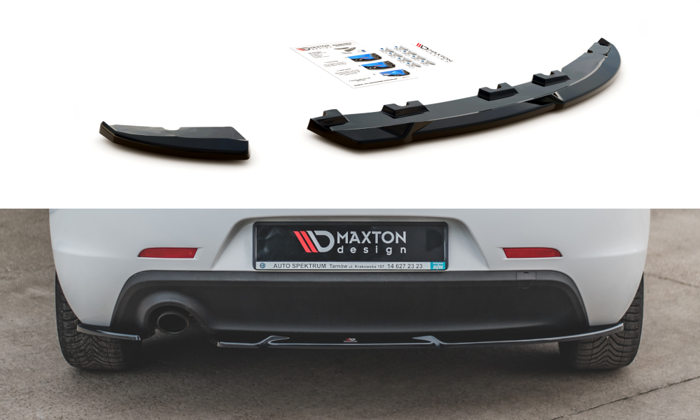 Maxton Design Heck Ansatz Flaps Diffusor V.1 für Alfa Romeo Giulietta Carbon Look