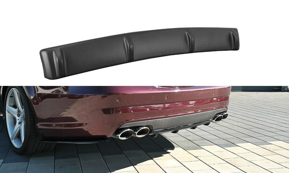 Maxton Design Diffusor Heck Ansatz passend für Mercedes CLS C219 55AMG schwarz Hochglanz