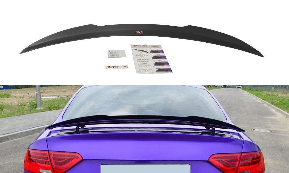 Maxton Design Spoiler CAP passend für Audi RS5 Mk1 8T Facelift schwarz Hochglanz