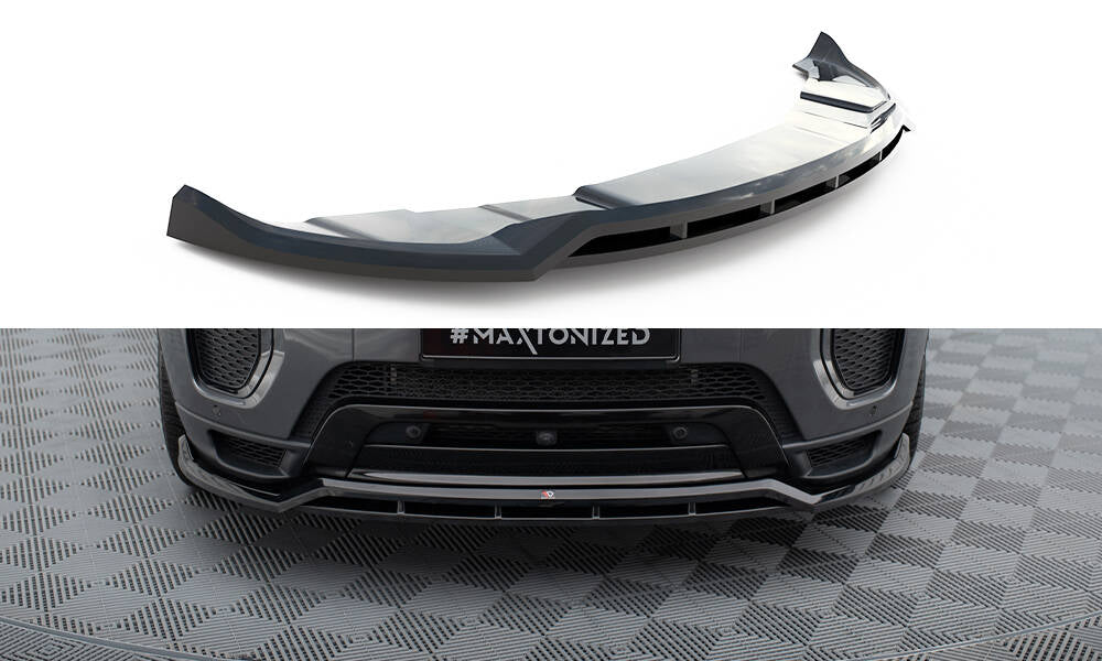 Maxton Design Street+ Spoilerlippe Front Ansatz passend für Land Rover Range Rover Evoque HSE Dynamic Mk1 Facelift schwarz Hochglanz
