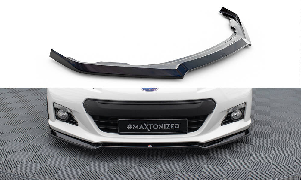 Maxton Design Street+ Spoilerlippe Front Ansatz V.2 passend für Subaru BRZ Mk1 schwarz Hochglanz