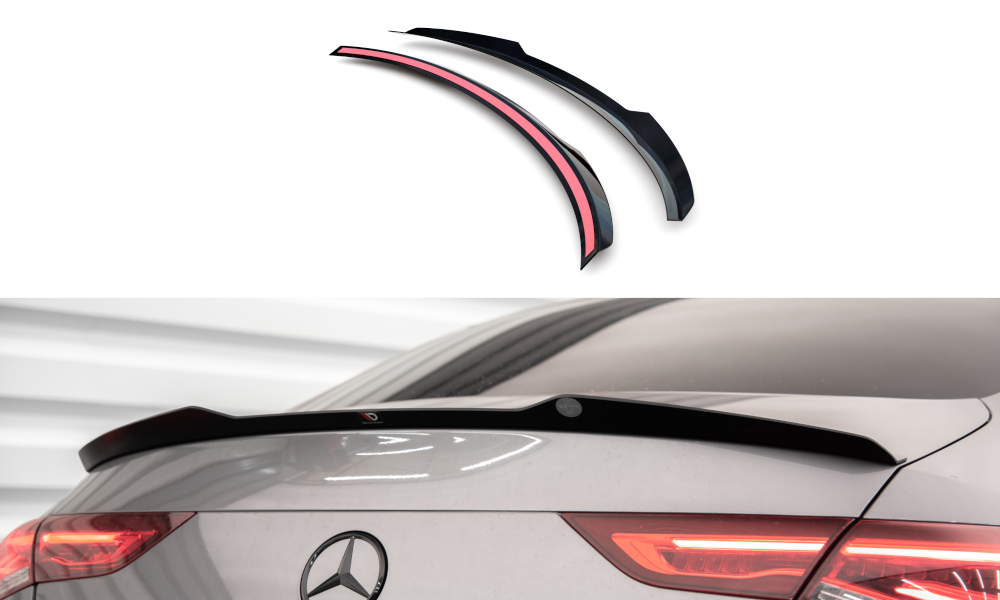 Maxton Design Spoiler CAP V.1 passend für Mercedes-Benz CLA Coupe C118 schwarz Hochglanz