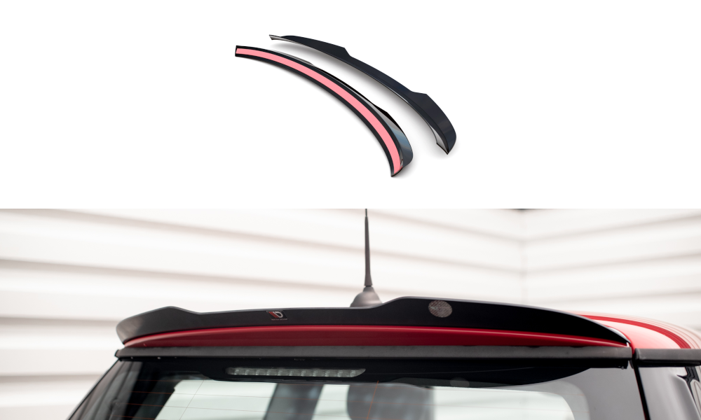 Maxton Design Spoiler CAP passend für Mini One R56 schwarz Hochglanz