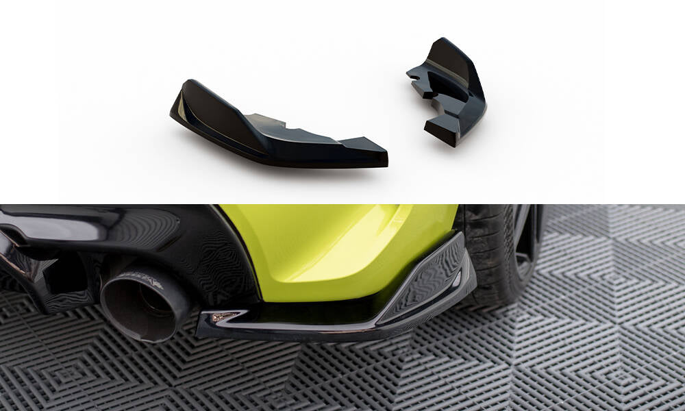Maxton Design Heck Ansatz Flaps Diffusor V.8 passend für (Für heckansatz v.1) BMW 1er M-Paket / M135i / 128ti F40 schwarz Hochglanz