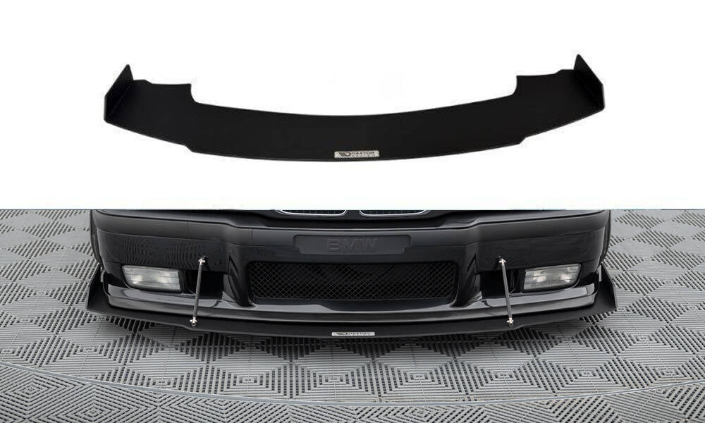 Maxton Design Racing Street+ Spoilerlippe Front Ansatz passend für BMW M3 / 3 M-Paket Coupe / Cabrio E36