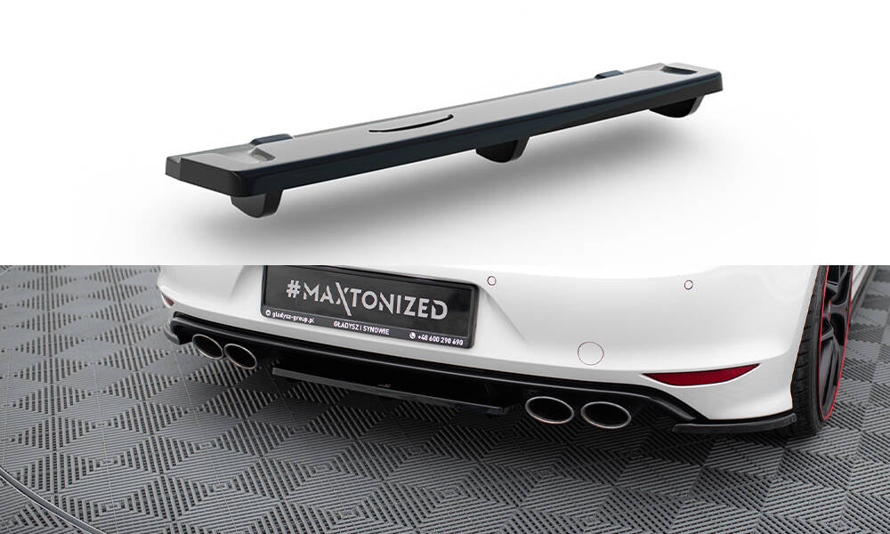 Maxton Design Heckansatz VW GOLF 7 R im DTM LOOK schwarz Hochglanz für Volkswagen Golf Mk7