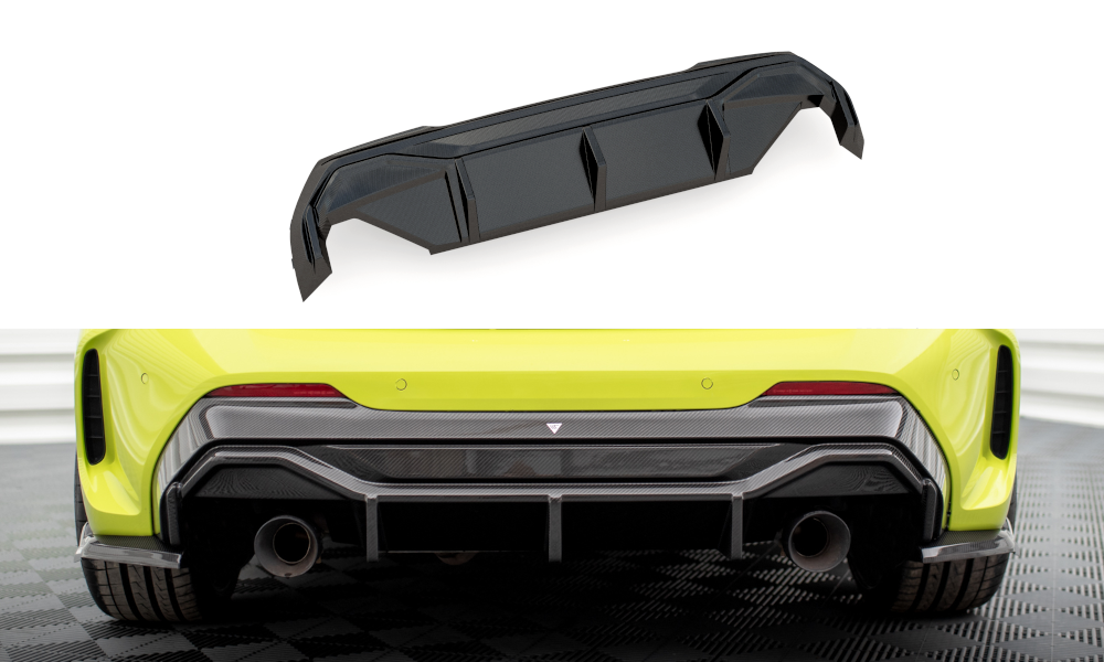Maxton Design Carbon Fiber Diffusor Heck Ansatz passend für Prepreg V.2 BMW 1er M-Paket/ M135i / 128ti F40