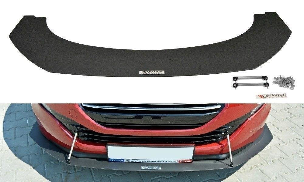 Maxton Design Racing Street+ Spoilerlippe Front Ansatz passend für PEUGEOT RCZ FACELIFT