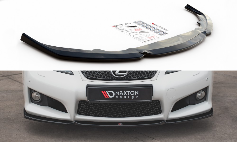 Maxton Design Street+ Spoilerlippe Front Ansatz V.2 passend für Lexus IS F Mk2 schwarz Hochglanz
