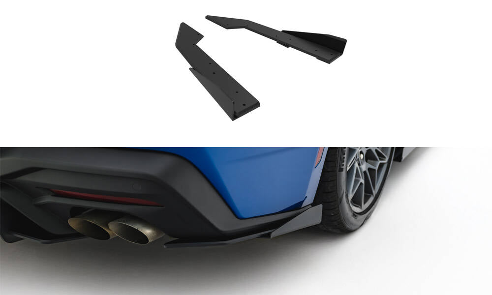 Maxton Design Street Pro Heck Ansatz Flaps Diffusor + Flaps passend für Ford Mustang GT Mk7 schwarz Hochglanz