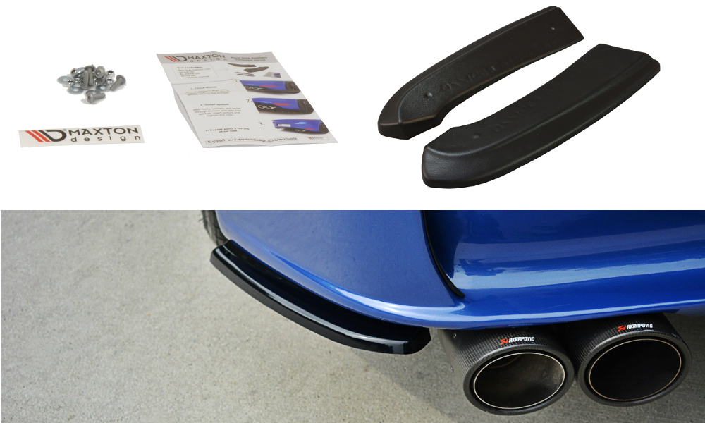 Maxton Design Heck Ansatz Flaps Diffusor passend für Alfa Romeo 156 GTA SW schwarz Hochglanz