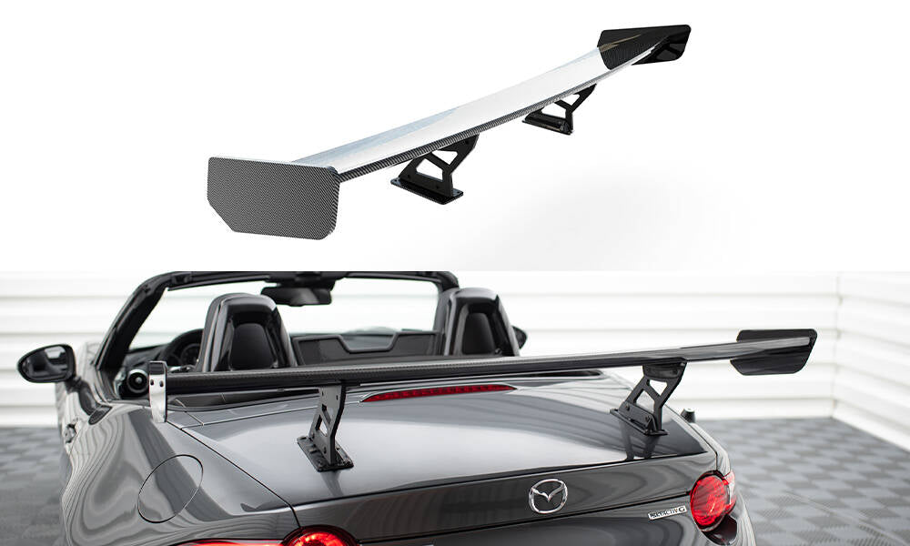 Maxton Design Carbon Spoiler With Internal Brackets Uprights Mazda MX-5 ND (Mk4) für Mazda MX-5 Mk4 (ND)
