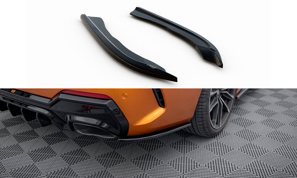 Maxton Design Heck Ansatz Flaps Diffusor V.5 passend für BMW 4er M440i G22 / G23 / G22 Facelift / G23 Facelift schwarz Hochglanz