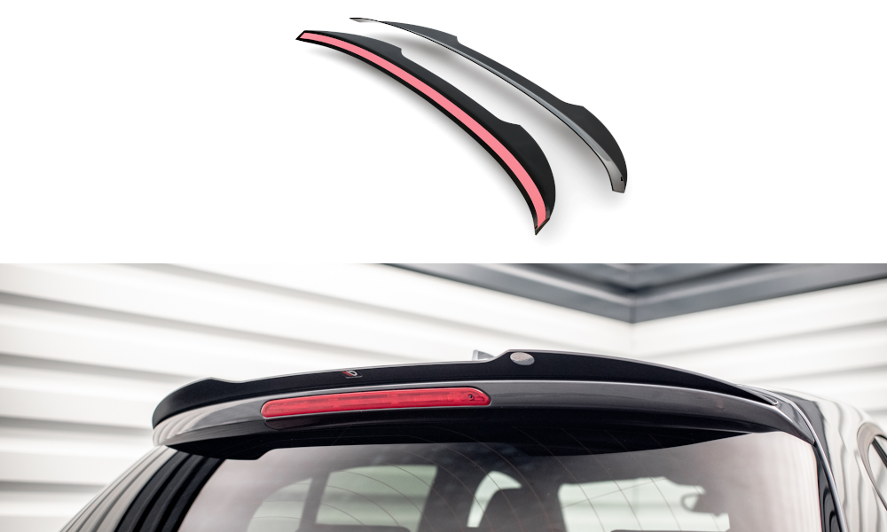 Maxton Design Spoiler CAP V.2 passend für BMW 1er M-Paket / M140i / Standard F20 schwarz Hochglanz
