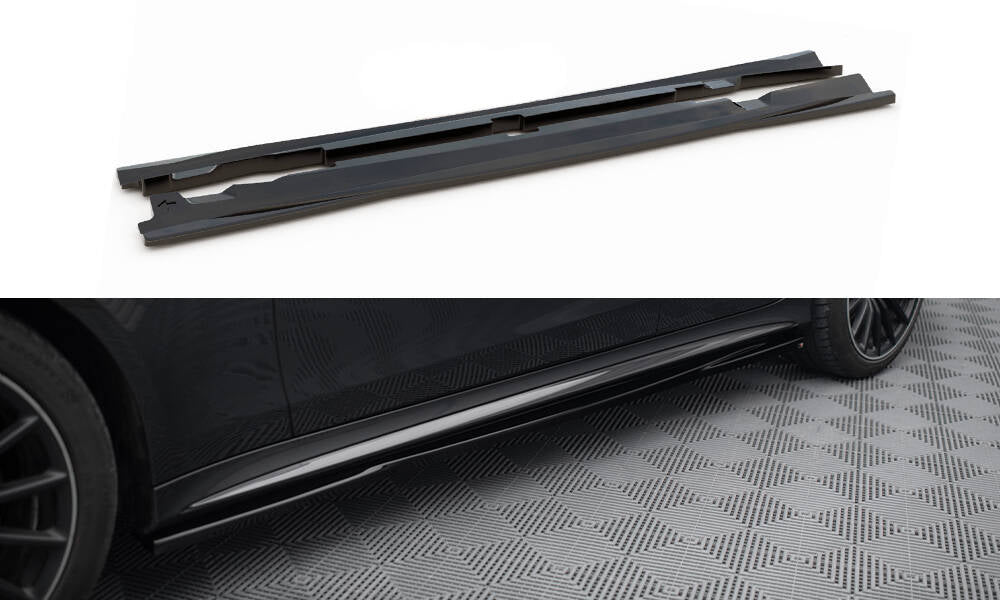 Maxton Design Street+ Seitenschweller Leisten passend für Mercedes-AMG GT 53 4-Door Coupe X290 schwarz Hochglanz