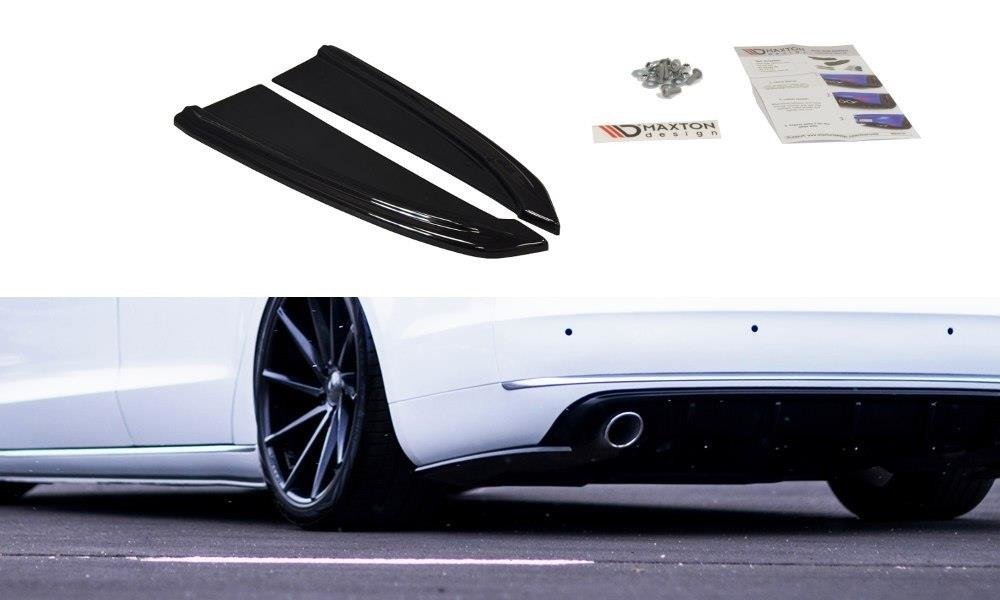 Maxton Design Heck Ansatz Flaps Diffusor für Audi A8 D4 Carbon Look