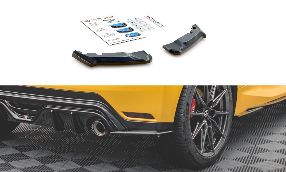 Maxton Design Heck Ansatz Flaps Diffusor V.3 passend für Toyota GR Yaris Mk4 schwarz Hochglanz