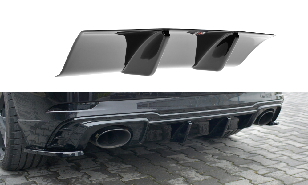 Maxton Design Diffusor Heck Ansatz passend für Audi RS3 8V FL Sportback schwarz Hochglanz