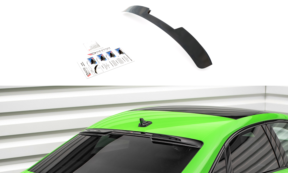 Maxton Design Heckscheiben Spoiler passend für Audi RS3 Limousine 8Y Facelift schwarz Hochglanz