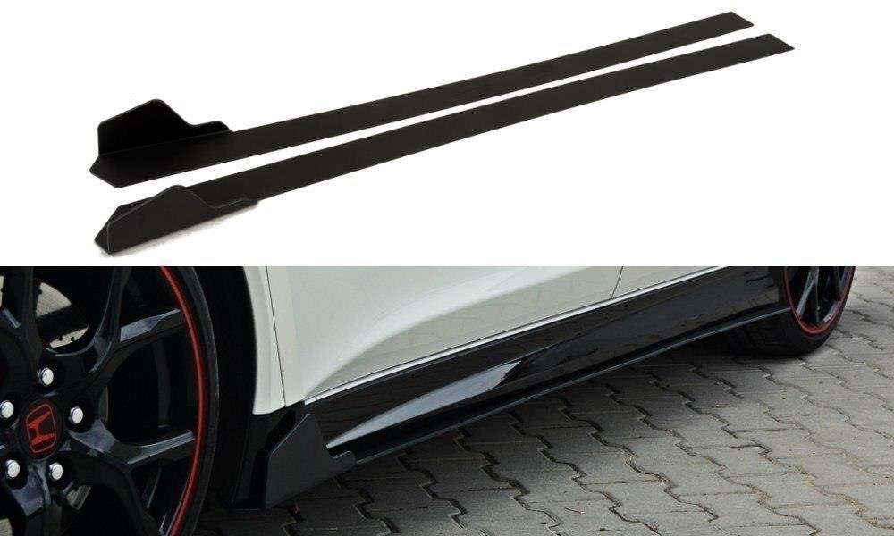 Maxton Design Racing Seitenschweller Ansatz HONDA CIVIC IX TYPE R für Honda Civic Mk9 Type-S