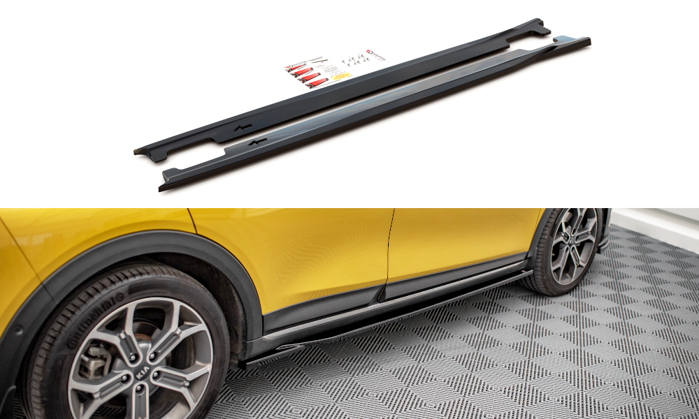 Maxton Design Street+ Seitenschweller Leisten passend für Kia XCeed Mk1 schwarz Hochglanz