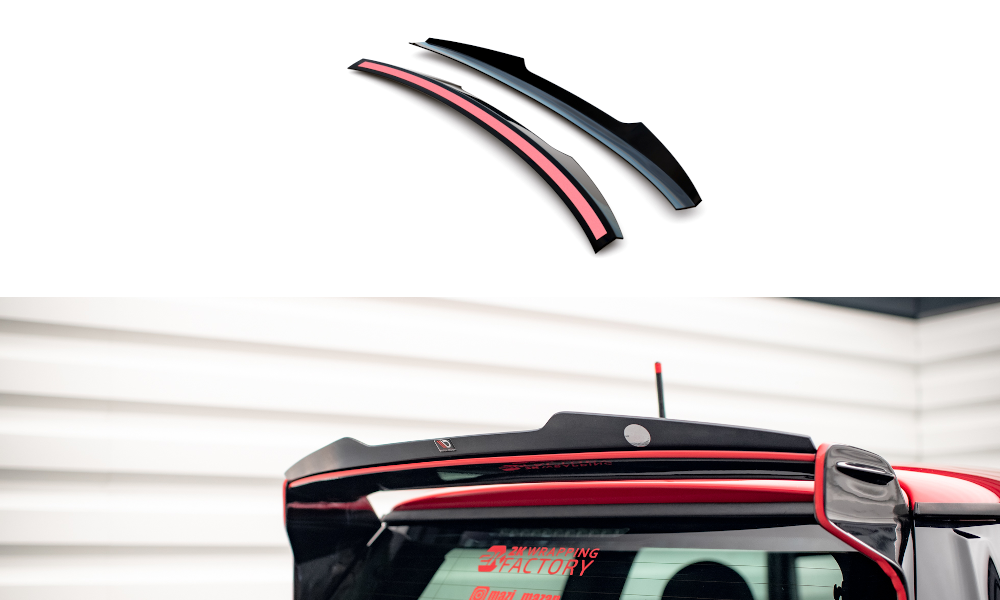 Maxton Design Spoiler CAP V.2 passend für Mini Cooper John Cooper Works R56 schwarz Hochglanz