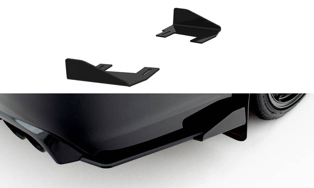 Maxton Design Hintere Seiten Flaps passend für Subaru Impreza WRX STI Mk3 Facelift schwarz Hochglanz