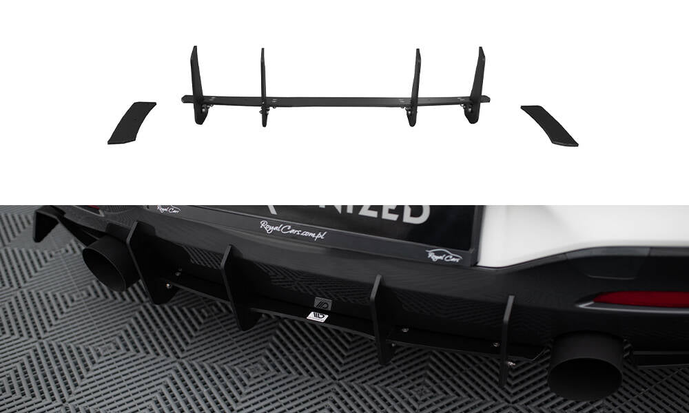 Maxton Design BMW 1er F20/F21 M-POWER FACELIFT - Diffusor Heck Ansatz passend für Heckschürze V.1 passend für