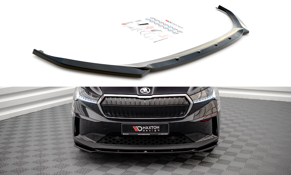 Maxton Design Front Ansatz V.3 für Skoda Enyaq iV Carbon Look