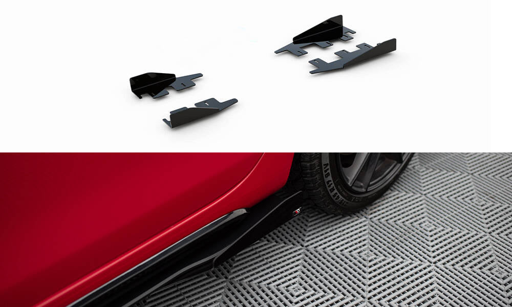 Maxton Design Seitenschweller Flaps passend für VW Golf GTI Mk6 schwarz Hochglanz