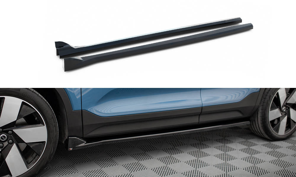 Maxton Design Street+ Seitenschweller Leisten passend für Volvo C40 Mk1 schwarz Hochglanz