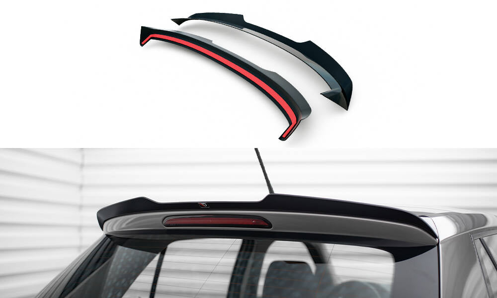 Maxton Design Spoiler CAP passend für Skoda Fabia Hatchback Mk3 schwarz Hochglanz