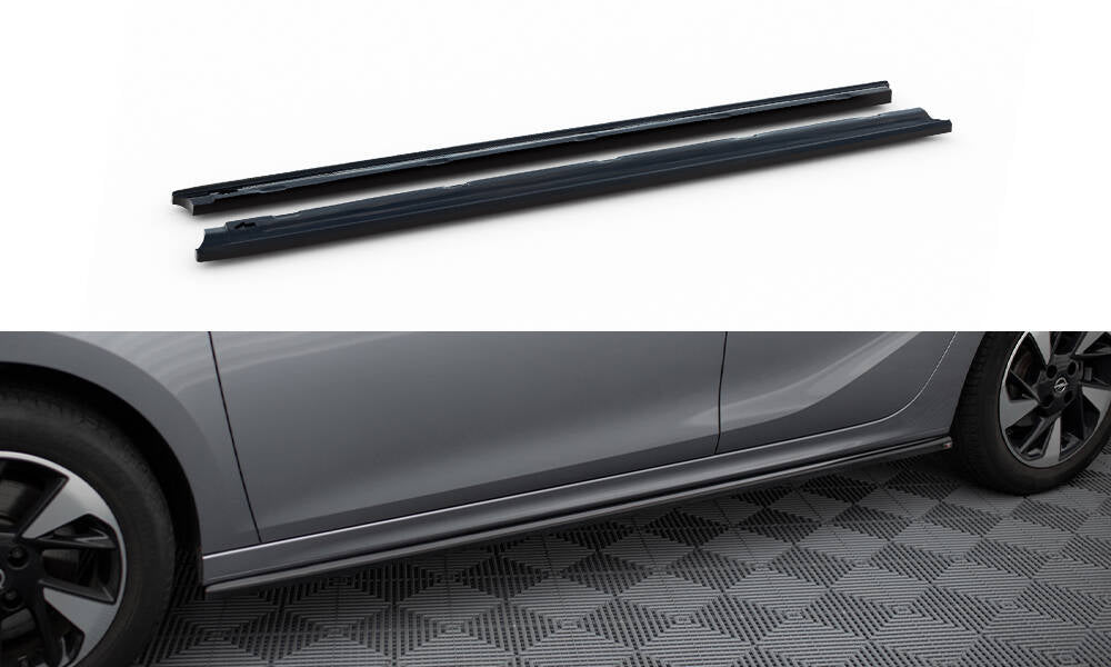 Maxton Design Street+ Seitenschweller Leisten passend für Opel Corsa F ( Mk6) schwarz Hochglanz