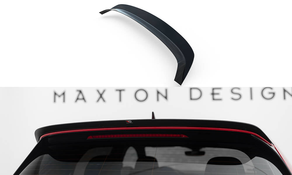 Maxton Design Spoiler CAP V.1 passend für VW Golf R / R-Line / GTI / GTD Mk7 / Mk7 Facelift schwarz Hochglanz