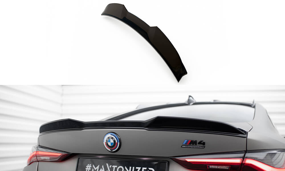 Maxton Design Spoiler CAP 3D passend für BMW M4 G82 / G82 Facelift / M440i / 4 M-Paket G22 / G22 Facelift schwarz Hochglanz
