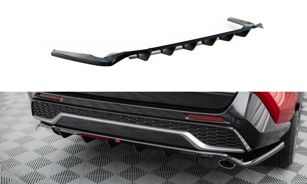 Maxton Design Street+ Mittlerer Diffusor RACE passend für Toyota RAV4 GR Sport Mk5 schwarz Hochglanz